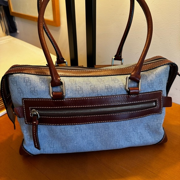 Dooney & Bourke Denim & Leather Satchel. EUC. - Picture 5 of 8